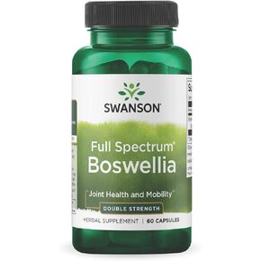 Swanson قوة مزدوجة Boswellia - المكملات العشبية التي تعزز الدعم المشترك - Herb Ayurvedic للمرونة المشتركة ودعم التنقل - صنع W/Boswellia Serrata Resin - (60 كبسولة ، 800 ملغ لكل) لكل منهما)