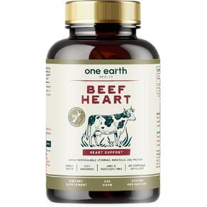 Grass Fed Beef Heart - New Zealand Sourced Heart. 3,000mg per Serving, 200 Count