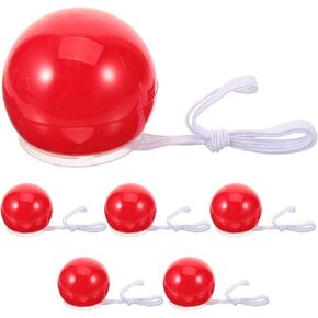 6pcs السيرك الأحمر مهرج أنف المهرج المتوهج أنف لعيد الهالوين حفلة عيد الميلاد