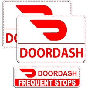 DoorDash Delivery Sign for Car,Truck & SUV - Reflective Driver Magnet (2pcs) - RED