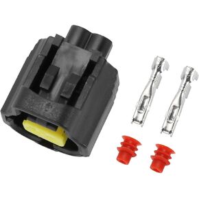 2 Pin SSC Position Connector Plug Female Wire Terminal Connector for Toyota for Lexus Plastic Tin-Plated Copper Black 1 Set