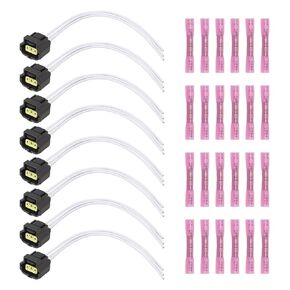 8 Pcs Ignition Coil Connector Plug Pigtail Wiring Harness Compatible with RAM 1500 2500 3500 Magnum Dakota 2000-2020 Chrysler Dodge Challenger Durango 5019952AA 1169 5019952AA