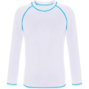 Boys UPF 50+ Rash Guard Neon Shirt Quick Dry Swim Shirts Long Sleeve UV Sun Protection Shirt for Kids Teens