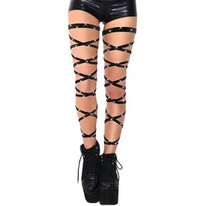 Deladola Leg Wraps Rave Shiny Leg Straps Party مرنة مرونة المهرجانات الموسيقية للنساء والبنات