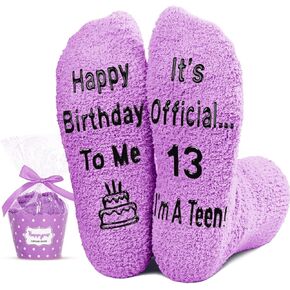 HAPPYPOP Funny Gifts for Teenage Teen Girls, 13 Year Old Girl Gift Ideas Gifts for 13 Year Old Girl, Funny Fun Cute Socks for Teens