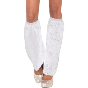 AIBEARTY Women's Glitter Sequin Leg Warmers Sparkly Long Knee High Leg Sleeve Socks for Party 80s Dance Costume Accessories