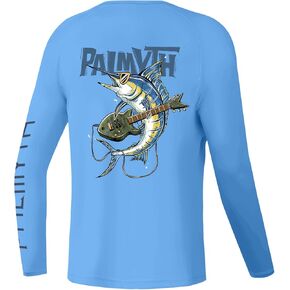 Palmyth Boys Fishing Shirt Youth Long Sleeve T-Shirt Sun Protection UPF 50+ Quick Dry