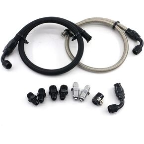 6AN Power Steering Pump Hose Kit Compatible with Chevy C10 Connects GM Type II Power Steering Pump