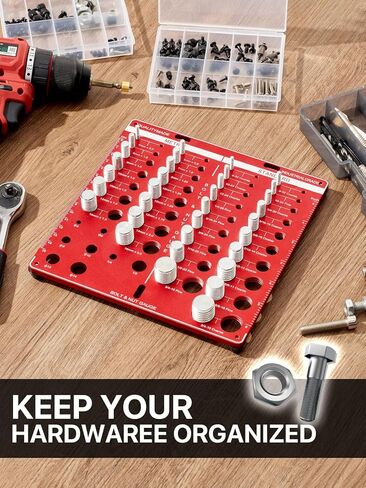 Thread Checker, 28 Nut and Bolt Thread Checker, Premium 14 Metric & 14 Standard Identibolt, Bolt and Nut Identifier Gauge, Accurate Thread Gauge with Centimeters and Inches Scales on Both Sides in Saudi Arabia