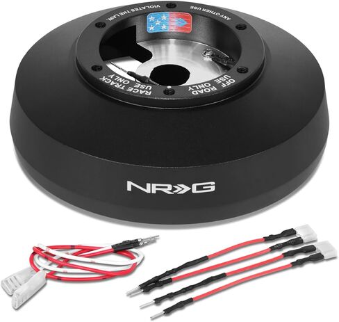 NRG INNOVATION Race Steering Wheel Short Hub Compatible With 1979-2004 Ford Mustang, Black, Anodized Finish, NRG-SRK-RL179H in Kuwait