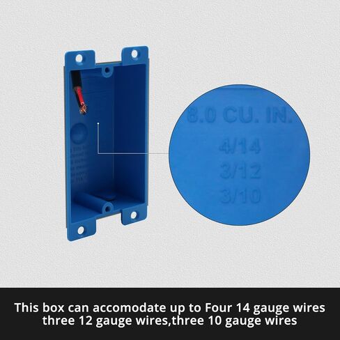 XIUTE 2-Gang PVC Old Work Retrofit Standard Switch/Outlet Wall Electrical Box,Non-Metallic 2 Gang Junction Box,Blue 25 cu. Inches,ETL Listed,1PCS in Saudi Arabia