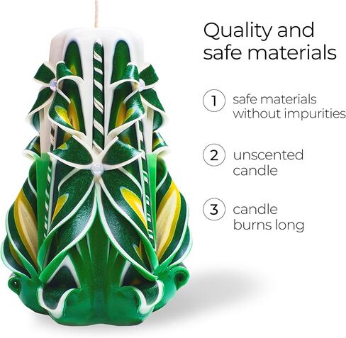 Carved Candles - Handmade Candles Long Burning - Unscented Decorative Candle - Luxury Candles for Home Decor - Birthday Anniversary Romantic Relaxing Mothers Day Gift for Women - Crimson Haze in Saudi Arabia