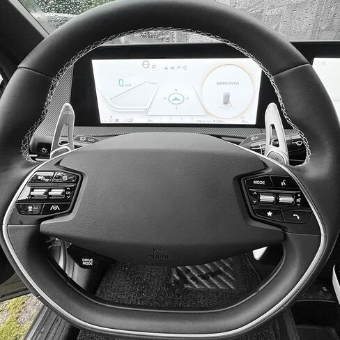 ملحقات عجلة القيادة YOUTOOCAR، غطاء ناقل الحركة من سبائك الألومنيوم متوافق مع ملحقات Kia EV6 Kia NIRO EV (أحمر) in Kuwait