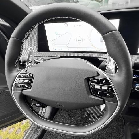 ملحقات عجلة القيادة YOUTOOCAR، غطاء ناقل الحركة من سبائك الألومنيوم متوافق مع ملحقات Kia EV6 Kia NIRO EV (أحمر) in Kuwait