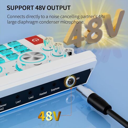 حزمة معدات البودكاست F999 لـ 2، خلاط DJ مع حزمة ميكروفون BM800 Podcast، ميكروفون مكثف ستوديو مثالي للبث والتسجيل والغناء ومدونة TikTok Live Vlog والبث والألعاب in Saudi Arabia