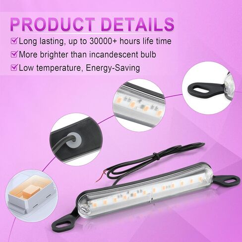 LIVTEE LECK PLATE LED ، مجموعة مشرقة للغاية للمقطورة UTV ATV Truck RV Boat ، Xenon White (6000k) in Saudi Arabia