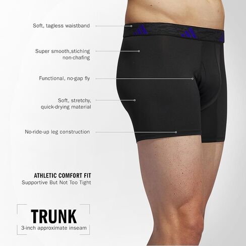 Adidas Men Men Stretch Boxer Boxer Brief Boxer (3 pack) -2020 in Saudi Arabia