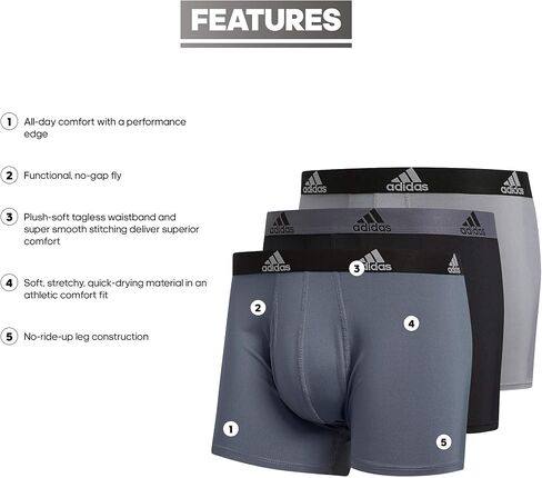 adidas Men's Stretch Cotton Boxer Brief Underwear (3-Pack) -2020 in Kuwait