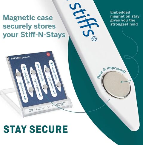 Würkin Stiffs Plastic Magnetic Collar Stays As Seen on Shark Tank | Stiff-N-Stays Collar Inserts in Kuwait