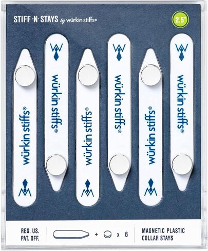 Würkin Stiffs Plastic Magnetic Collar Stays As Seen on Shark Tank | Stiff-N-Stays Collar Inserts in Kuwait