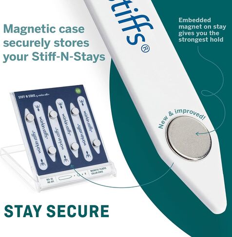 Würkin Stiffs Plastic Magnetic Collar Stays As Seen on Shark Tank | Stiff-N-Stays Collar Inserts in Kuwait