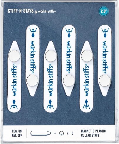 Würkin Stiffs Plastic Magnetic Collar Stays As Seen on Shark Tank | Stiff-N-Stays Collar Inserts in Kuwait