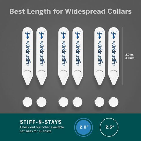 Würkin Stiffs Plastic Magnetic Collar Stays As Seen on Shark Tank | Stiff-N-Stays Collar Inserts in Kuwait