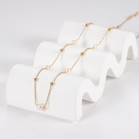 Pearl Necklace for Women- 14K Gold-plated/White Gold-plated Dainty Pearl Necklace for Women in Saudi Arabia