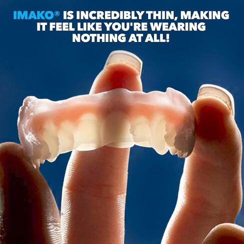 Imako Premium Cosmetic Uppers - 1 Pack - Small, Bleached White - DIY Smile Makeover - Made in USA in Saudi Arabia