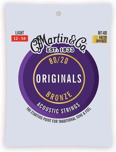 Martin Guitar Original Acoustic M140, 80/20 Bronze, Light-Gauge Guitar Strings in Saudi Arabia