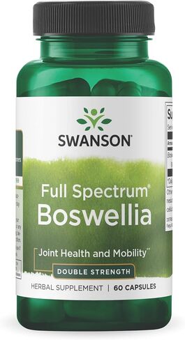 Swanson Double Strength Boswellia - Herbal Supplement Promoting Joint Support - Ayurvedic Herb for Joint Flexibility & Mobility Support - Made w/Boswellia Serrata Resin - (60 Capsules, 800mg Each) in Saudi Arabia