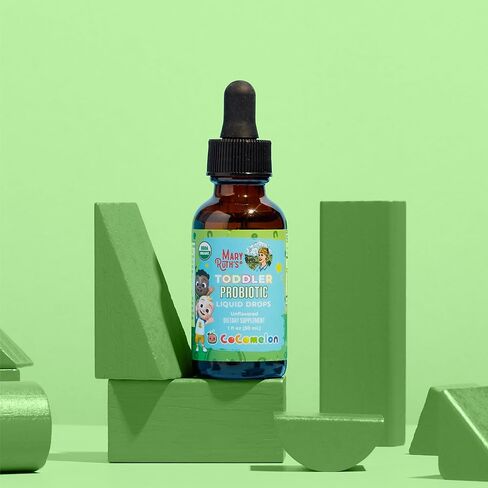 Maryruth Organics Cocomelon Toddler Probiotic Liquid Drops | البروبيوتيك للأطفال للأعمار 1-3 | 5 سلالات بروبيوتيك | 150 مليار CFU لكل وجبة | وزارة الزراعة الأمريكية العضوية | خالية من السكر | الخالية من الغلوتين | 1 فلوريدا أوقية in Saudi Arabia
