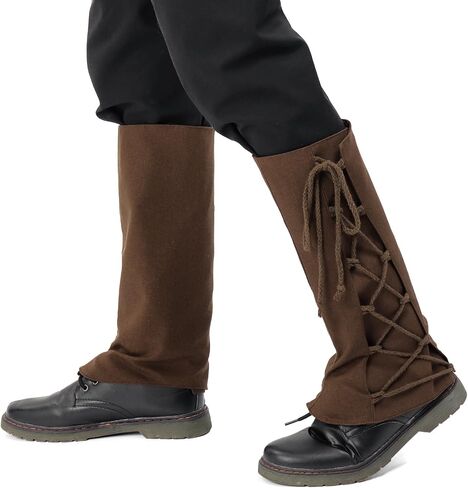 قم بتمهيد القراصنة يغطي رجال زي في العصور الوسطى عصر النهضة الساق Gaiters الملحقات Cosplay الهالوين in Kuwait