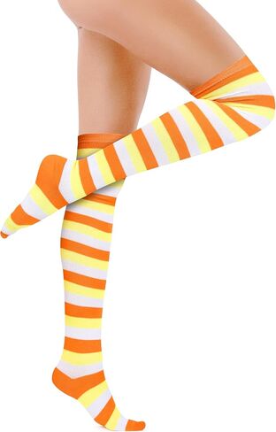 Benefeet Sox Striped Thigh High Socks for Women Over the Knee Socks Striped Thigh Highs Cosplay Halloween Costume Sock in Saudi Arabia
