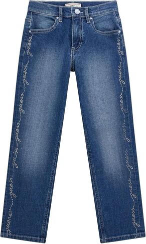 GUESS Girls' Stretch Denim Straight Pants in Saudi Arabia