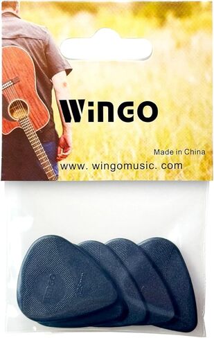 أعواد جيتار WINGO مع قبضة مختومة، 5 قطع، أعواد غير قابلة للانزلاق قياسية 1.25 مم باللون الأزرق، لباس الجيتار الكهربائي الصوتي. in Kuwait