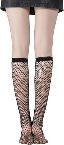 Lastclream Knee High Fishnet Stockings for Women Costume Sock Knee-High Fishnets Hosiery for Party in Saudi Arabia