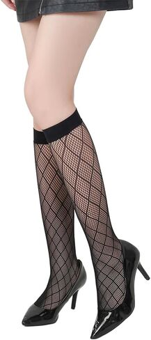 Lastclream Knee High Fishnet Stockings for Women Costume Sock Knee-High Fishnets Hosiery for Party in Saudi Arabia