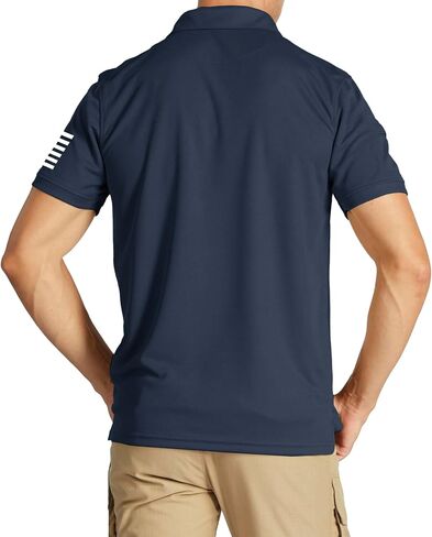 JACKETOWN Men's Polo Shirt Patriotic Graphic Short Sleeve American Flag Golf Shirt Independence Day in Saudi Arabia