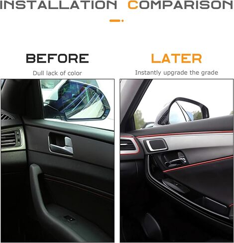 Car Interior Trim,Cars Decorative Strips,Car Accessories Automotive Mods Trim Strips with Installing Tool,Flexible Electroplating Decoration Styling,Suitable for SUV,RV (Purple, 16FT) in Saudi Arabia