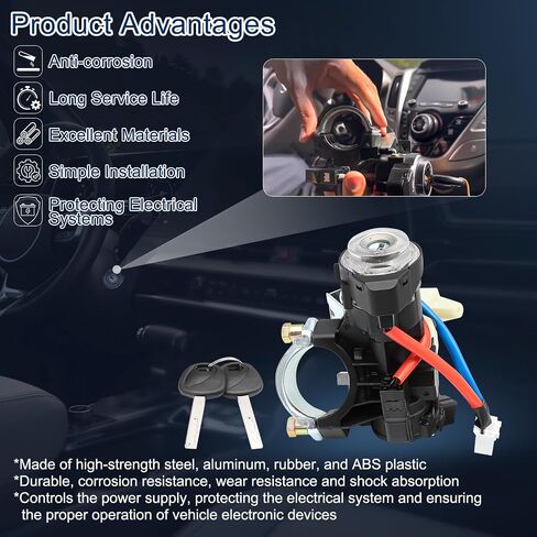 81910-D3110 Ignition Lock Cylinder & Housing for 2015-2021 Hyundai Tucson Elantra GT Veloster N, 2016-2023 Kia Rio Sportage Ignition Lock Switch Assembly with 2 Keys, 81910D3110 Ignition Switch Kits in Saudi Arabia