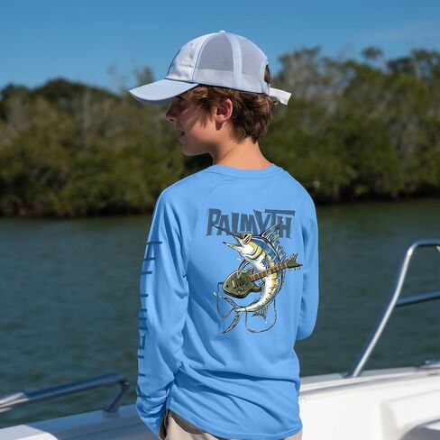 Palmyth Boys Fishing Shirt Youth Long Sleeve T-Shirt Sun Protection UPF 50+ Quick Dry in Saudi Arabia