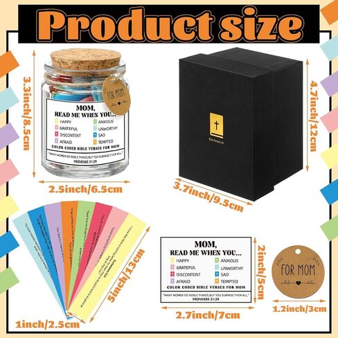 Spanish Bible Verse Jar Read Me Bible Verses Jar Tarro De Versículos Bíblicos En Español Christian Gift for Mom Women Men Regalos Cristianos Para Mujer Spanish Scripture Prayer Hope Cards with Box in Kuwait