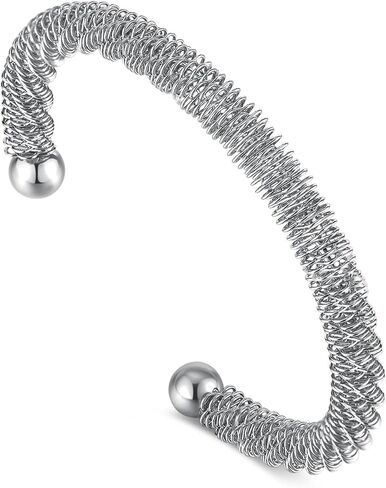 Fashion Stainless Steel Geometric Irregular Cable Open Cuff Bracelet in Saudi Arabia