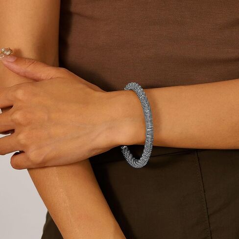 Fashion Stainless Steel Geometric Irregular Cable Open Cuff Bracelet in Saudi Arabia