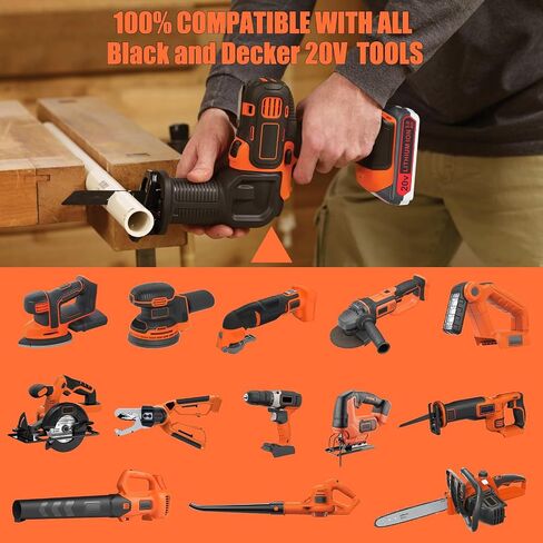 【2025 Newest】 2 Pack 3.0Ah 20v Replacement Battery Compatible with Black and Decker 20v Max LST BCBL LHT BESTA LCC Series Cordless Power Tools in Kuwait