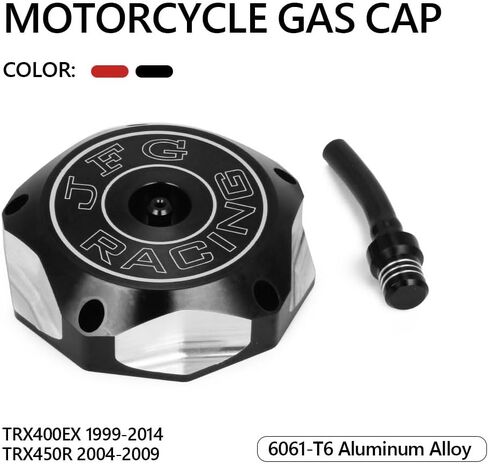 JFG RACING ATV Gas Cap Fuel Tank Cap CNC for TRX 400EX TRX400EX Sportrax 400 1999-2014 TRX450R 2004-2009 TRX700XX 2008-2009 ATV Black in Saudi Arabia