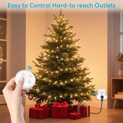 LoraTap Remote Control Outlet Plug Adapter with Remote, 656ft Range Wireless Switch for Lights and Household Appliances, No Hub Required, 16A/1760W, White, 2 Years Warranty in Saudi Arabia