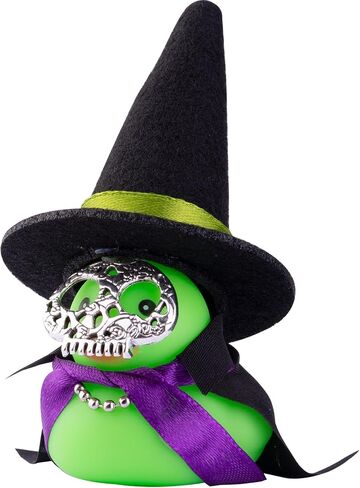 Rubber Duck Car Ornaments Witch Hat Duck Car Dashboard Decorations with Witch Hat Sunglasses Necklace and Unique Accessories(Purple Ribbon) in Saudi Arabia