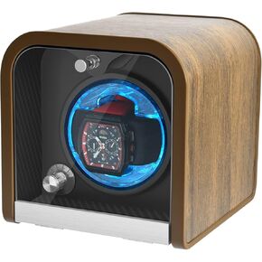 Watch Winder for Automatic Watches, Watch Winders 1/2/4/8 Slot for Rolex, Winder Box Uses Super Quiet Motor, 4 Rotation Mode Setting & LED Light, Gift for Man